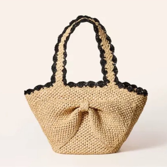 Woven Handbag Satchel Bag Target Target Graphic Straw Shoulder Bag